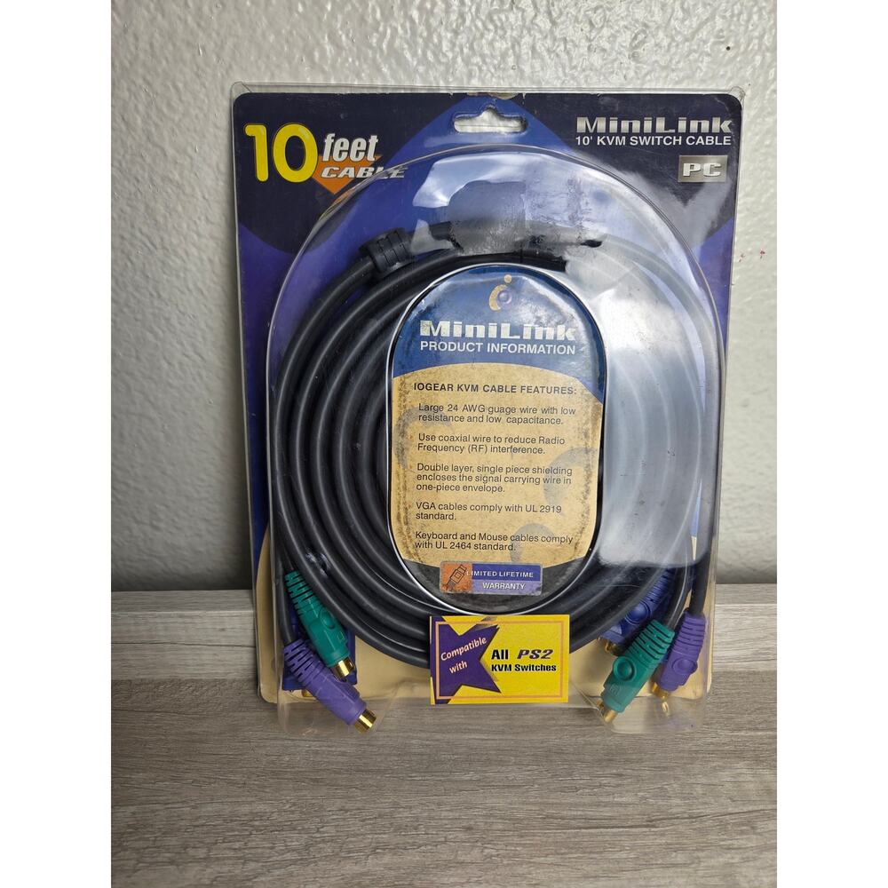IOGEAR MiniLink 6' PS2‎ KVM Switch Cable